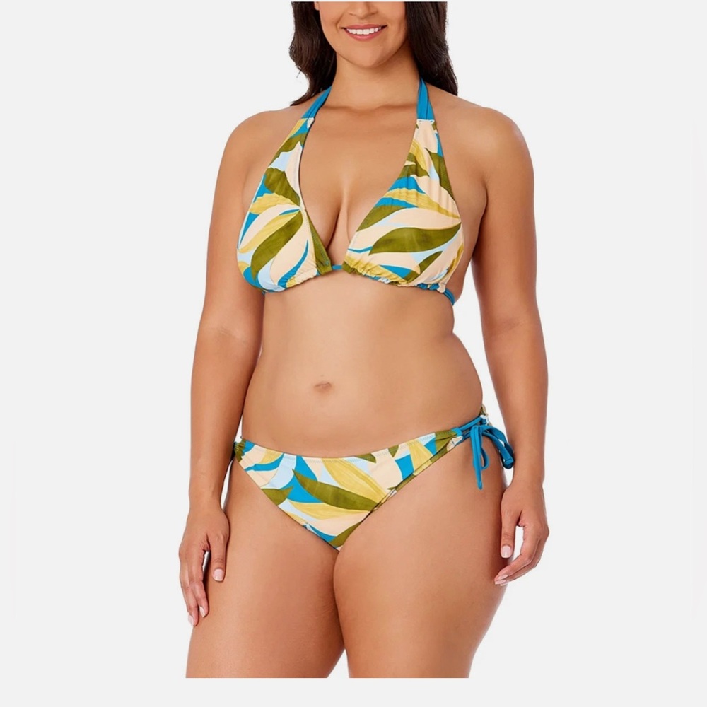 Hurley Women's Reversible Bikini 2-piece Set Swimwear Multi-Teal